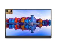 Hhaoran-9868 Monitor para portátil Teléfono móvil portátil con Pantalla 2K y subpantalla Externa for computadora de 144 Hz Monitor de Viaje