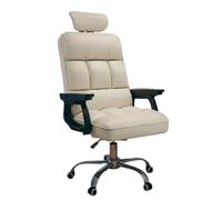 Hhaoran-9868 Silla para Juegos de computadora Silla de Oficina ejecutiva de Cuero PU, Silla de Escritorio for Ordenador, Altura Ajustable, Ruedas giratorias(Blanco)