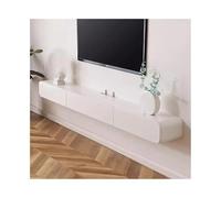 Hhaoran-9868 Soporte Flotante para TV Mueble de TV Flotante de Pared Blanco con Puerta for Sala de Estar Consola Multimedia montada en la Pared(Blanco,Medio)