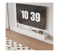 Hhaoran-9868 Soporte Flotante para TV Soporte de TV Flotante, Centro de Entretenimiento de Pared con 2 cajones y Consola Multimedia Consola Multimedia montada en la Pared(Blanco,180x24x20cm)