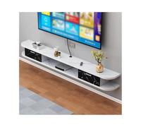 Hhaoran-9868 Soporte Flotante para TV Soporte de TV Flotante, Consola Multimedia Pared 71'' con Espacio Almacenamiento for Dormitorio y Sala Estar Consola Multimedia montada en la Pared(Blanco,Medio)