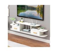 Hhaoran-9868 Soporte Flotante para TV Soporte de TV Flotante for Pared, Unidad Medios, Tablero bajo for con Orificio for Cable Consola Multimedia montada en la Pared(Blanco)