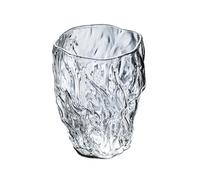 Hhaoran-9868 Taza de cristal Vaso de vidrio con relieve corteza árbol, 266 ml (9 oz), vaso sin tallo borosilicato for agua, jugo, leche o café Vasos Vasos De Agua