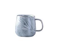Hhaoran-9868 Tazas creativas de mármol rosa, taza de café de cerámica para té, agua, regalo de porcelana, para té, desayuno, leche, café (gris)