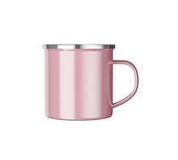 Hhaoran-9868 Tazas de café creativas, taza de té de viaje, taza de café esmaltada, tazas de café de Navidad, Año Nuevo, fiesta, cerveza, jugo, bebida, taza de café (rosa)