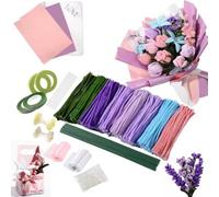 Hhaoysogd Juego de 800 limpiadores de pipas para manualidades, 8 colores, con 60 hilos para manualidades, adecuado como regalo para el día de San Valentín y el Día de la Madre