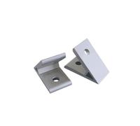 HHB18I Junta de conexión de Soporte de ángulo de Esquina de 45 Grados for 2020 3030 4040 4545 60 Perfil de Aluminio Serie 20 Plateado o Negro(4590-Silvery-1PCS)