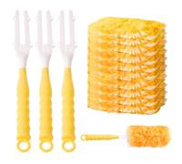 HhBdy 10 Piezas Plumero, Atrapapolvo 360 Grados Duster Antiestático con 3 Asas, Esponja Atrapapolvo Eficaz, Plumero Radiadores Microfibra Apto para Pelo de Mascotas Muebles Persianas