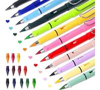 HhBdy 12 Piezas lápiz Infinito, lápices Mágicos Incluye 12 Puntas Reemplazables Lapiz Eterno Incluye Borrador Lápiz de Colores Mágico Reutilizable para Escribir Dibujar Escribir un Diario