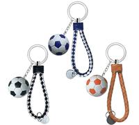 HhBdy 3 Piezas llavero de Fútbol, llaveros Futbol 3,5 × 19 cm Regalos Futbol Niños Diseño Creativo, llaveros Niños Futebol Regalos para Futboleros para Mochila Mochila Bolso de Mano llave del Coche
