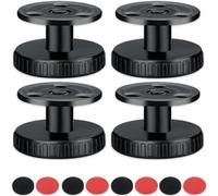 HhBdy 4 Piezas Patas Regulables para Muebles de 27-40 mm, Patas Muebles Altura Ajustable, 2 Métodos de Instalación, con Almohadilla Antirrayas, para Sofás, Mesas, Armarios