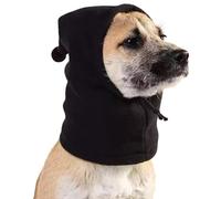 HhBdy Orejeras para Perro, Calentador de Orejas Ajustable Gorro de Invierno para Perros Lavable Protectores de Orejas para Perros Negro para Paseos al Aire Libre y Juegos en la Nieve (L)