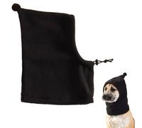 HhBdy Orejeras para Perro, Calentador de Orejas Ajustable Gorro de Invierno para Perros Lavable Protectores de Orejas para Perros Negro para Paseos al Aire Libre y Juegos en la Nieve (M)