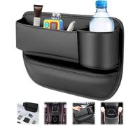 HhBdy Organizador Coche Asiento, Car Leather Cup Holder Gap Bag, Caja de Almacenamiento para Asiento, Multifunctional Leather Storage Pocket Box Console with Cup Holder para Teléfonos Móviles, Llaves