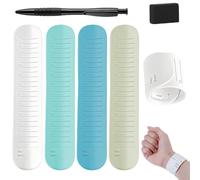 HhBdy Silicone Memo Wrist Band Kit 9.37 X 1.77 Inches,4Pcs Slap Bands with Pen and Eraser Wearable to Do List Bracelet Memo Wristband Reminder Bracelet,for Dementia Planner Nurse