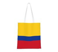 hhbiuuo Bolsa de lona con estampado de la bandera de Colombia, para mujer, reutilizable, para la playa, para compras, trabajo, viajes, gimnasio