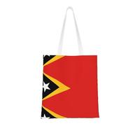 hhbiuuo Bolsa de lona con estampado de la República Democrática de Timor-Leste, bolsas de playa reutilizables para mujer, lindo bolso de compras, para el trabajo, viajes, gimnasio