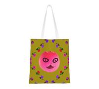 hhbiuuo Funny Face - Bolsa de lona con estampado de melocotón para mujer, bolsas de playa reutilizables para comestibles, bonito bolso de compras, para el trabajo, viajes, gimnasio