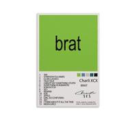 HHBOK Charli XCX BratWall Art Poster impermeable para sala de estar, dormitorio, oficina, lienzo moderno, impresión para decoración del hogar, regalo, creatividad, Charli XCX Brat12 x 18 pulgadas (30