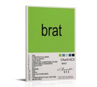 HHBOK Charli XCX BratWall Art Poster impermeable para sala de estar, dormitorio, oficina, lienzo moderno, impresión para decoración del hogar, regalo, creatividad, Charli XCX Brat12 x 18 pulgadas (30