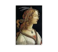 HHBOK Sandro BotticelliWall Art Poster impermeable para sala de estar, dormitorio, oficina, lienzo moderno, impresión, decoración del hogar, regalo, creatividad, Sandro Botticelli 20 x 30 cm