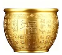 HHCTEBEC Cuenco del Tesoro de Feng Shui, Cuenco de Dinero de la Fortuna China, Cuenco de Cornucopia de latón, Cuenco del Tesoro de Feng Shui, Cuenco de Riqueza, Cuenco de ofrenda Dorada,A,XL