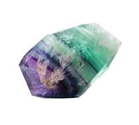 HHCTEBEC Piedras Curativas De Fluorita De Cuarzo, Cristal Pulido De GeometríA Natural, Piedra Cruda, Fluorita PúRpura Y Verde, Muestra Mineral, ColeccióN De Chakras De Reiki.,40~100g