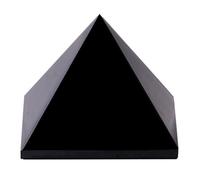 HHCTEBEC Pirámide de obsidiana Negra - Cristal curativo de Reiki Natural, Piedra de Equilibrio de Chakras, estatuilla de decoración del hogar, Regalo