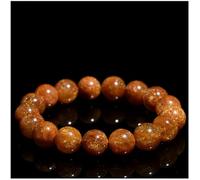 HHCTEBEC Pulsera de Cuentas de Chakras con Cristales de Piedras Preciosas, Cuentas de Cristal Natural, Cuarzo rutilado Dorado, Cuentas de Piedra Lisas Redondas pulidas, Cuentas de Piedra,6a,9MM