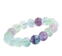 HHCTEBEC Pulsera de Cuentas Redondas elásticas Hechas a Mano con Cristales curativos semipreciosos de Piedras Preciosas Naturales, Rellenos de Medias para Mujeres Que mejoran,7MM