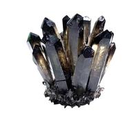 HHCTEBEC Racimo De Cuarzo Ahumado, Cristal Curativo EspéCimen De Racimo De Cristal De Roca CuracióN EnergéTica DecoracióN Feng Shui para El Hogar,300~400g