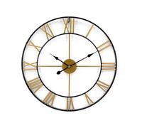 HHCTEBEC Reloj De Pared Grande Vintage, Redondo, De Metal, Silencioso, Funciona Pilas NúMeros Romanos, para Sala De Estar, Dormitorio, Cocina, Oficina, Aula, DecoracióN,A,50cm