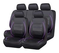 HHCVLUZI 9Pcs Juego De Fundas De Asiento para Renault Clio 3 2005 2006 2007 2008 2009 2010 2011 2012,Cuero Protector De Cubreasientos Delanteros Y Traseros De Cuero Interior Accesorios,Purple