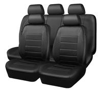HHCVLUZI 9Pcs Juego De Fundas De Asiento para Smart Four 454 2004+,Cuero Protector De Cubreasientos Delanteros Y Traseros De Cuero Interior Accesorios,Black