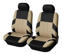 HHCVLUZI Asientos Fundas Asientos Coche Delantero,para Nissan Terrano (I,II) (1987-2003) Impermeables Juegos De Cubreasientos Interior Accesorios De Coche (2 Piezas),Beige