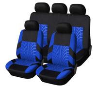 HHCVLUZI Coche Fundas Asientos para Mitsubishi Montero 1995-2006,Protectores De Asientos Cómodos Coche Juegos De Cubreasientos Delanteros Y Traseros Accesorio,E/Blue