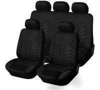 HHCVLUZI Coche Fundas Asientos para Mitsubishi Montero 1995-2006,Protectores De Asientos Cómodos Coche Juegos De Cubreasientos Delanteros Y Traseros Accesorio,A/Black