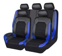 HHCVLUZI Coche Fundas Asientos para Nissan Pulsar 2014 2015 2016 2017 2018，Coche Fundas De Asientos Cuero Delanteros Y Traseros Juegos De Cubreasientos Interior Accesorios,D/Blue