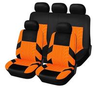 HHCVLUZI Coche Fundas Asientos para Peugeot 208 II Like 2019-2024,Protectores De Asientos Cómodos Coche Juegos De Cubreasientos Delanteros Y Traseros Accesorio,G/Orange
