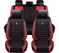HHCVLUZI Funda Asiento Coche para Fiat 500 2007-2012, 5 Plazas Cuero Delanteros Universales Traseros Cómodo Juegos Cubreasientos Protector Accesorios,Red