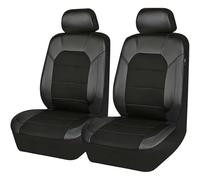 HHCVLUZI Funda Asientos Coche Delantero para Nissan X-Trail 7-Seats 2017 2018 2019 2020,Cuero Juegos De Cubreasientos Antideslizante Protector Interior Accesorios (2 Piezas),Black