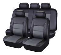 HHCVLUZI Fundas Asientos Coche para Mitsubishi Carisma Hatchback (da) 1995-2006,Cuero Cubreasientos Fundas Asientos Transpirable Juegos De Cubreasientos Accesorios Interior,Grey