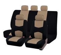 HHCVLUZI Fundas Asientos Coche para VW Passat B7 2011-2017, Cómodo 9 Piezas Juegos De Cubreasientos Delanteros Y Traseros Protectores Interior Accesorios,Beige