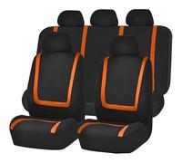 HHCVLUZI Fundas De Asiento De Coche para Citroen C1 c1 Live/Feel/Millenium/Shine 5-Doors 2005-2022,9Pcs Universales para Delanteros Y Traseros Coche Fundas De Asientos Protection Accesorio, Orange