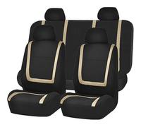 HHCVLUZI Fundas De Asiento De Coche para Nissan Micra K12 2003 2004 2005 2006 2007 2008-2024,9Pcs Universales para Delanteros Y Traseros Coche Fundas De Asientos Protection Accesorio, Beige