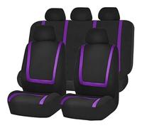 HHCVLUZI Fundas De Asiento De Coche para Nissan Qashqai J10 J11 J12 2006+,9Pcs Universales para Delanteros Y Traseros Coche Fundas De Asientos Protection Accesorio, Purple