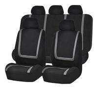 HHCVLUZI Fundas De Asiento De Coche para Nissan Qashqai J12 J11 J10 J11 J12 +2 2006-2025,9Pcs Universales para Delanteros Y Traseros Coche Fundas De Asientos Protection Accesorio, Gray