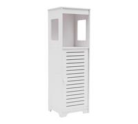 HHEMSTD Armario de baño moderno blanco pequeño con 3 estantes para baño, salón, comedor, cocina