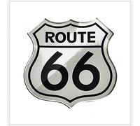 HHF - Calcomanías 3D para coche, motocicleta, The Historic Route, 66 pegatinas VOD Big Dog (negro y plateado)