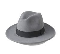 HHF Caps y Sombreos 1 unids 100% Lana Hombres Fieltro Trilby Fedora Sombrero for Caballero Ancho Tapa Superior Tapa, 2 tamaño Grande Tamaño 56-58, tamaño 59-61cm